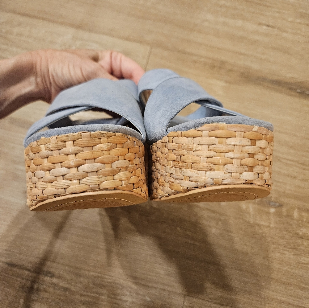 Vince Camuto Blue Wedge Espadrilles - Picture 5 of 13
